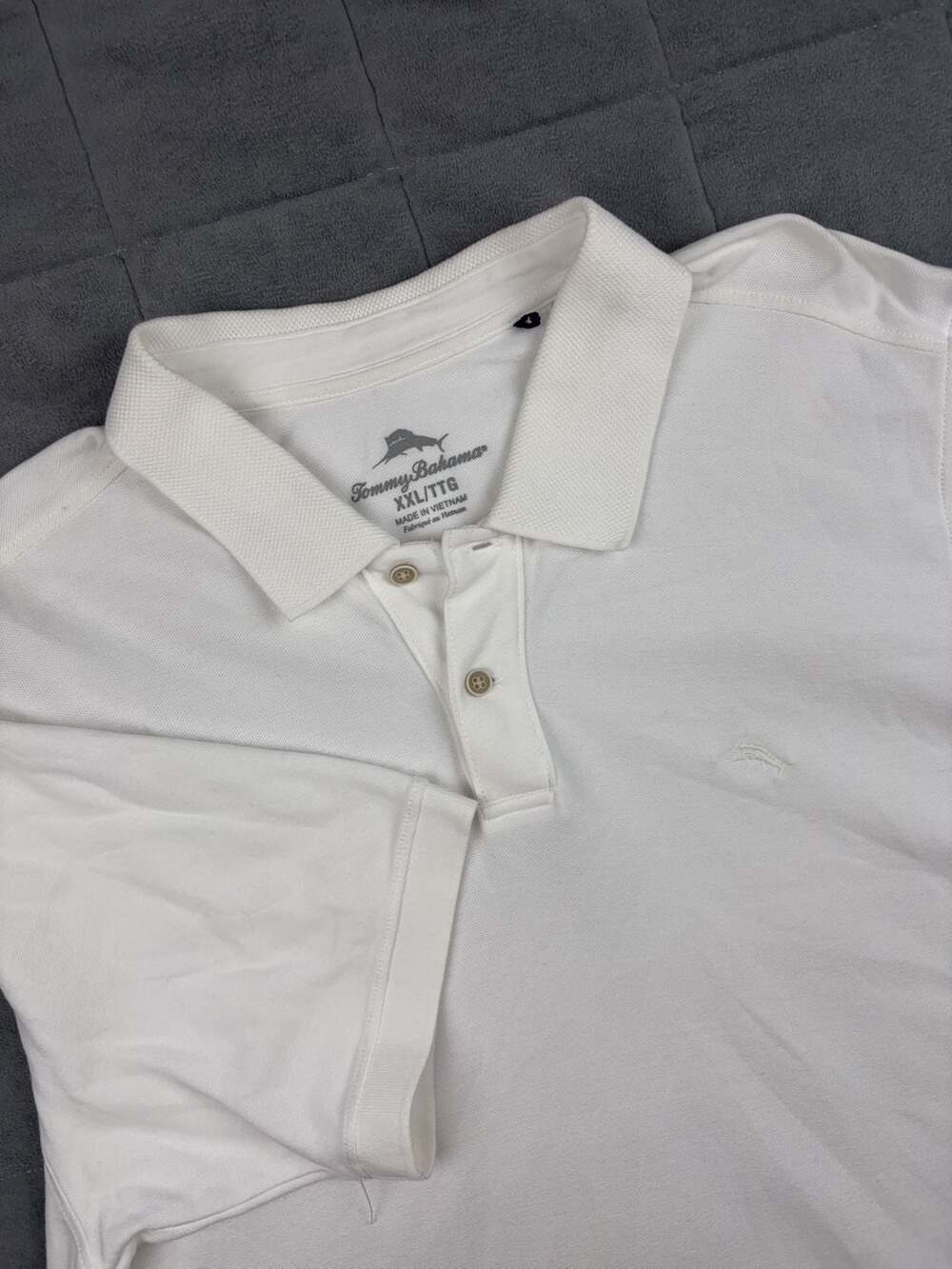 Tommy Bahama Men's White Polo Shirt Size XXL
